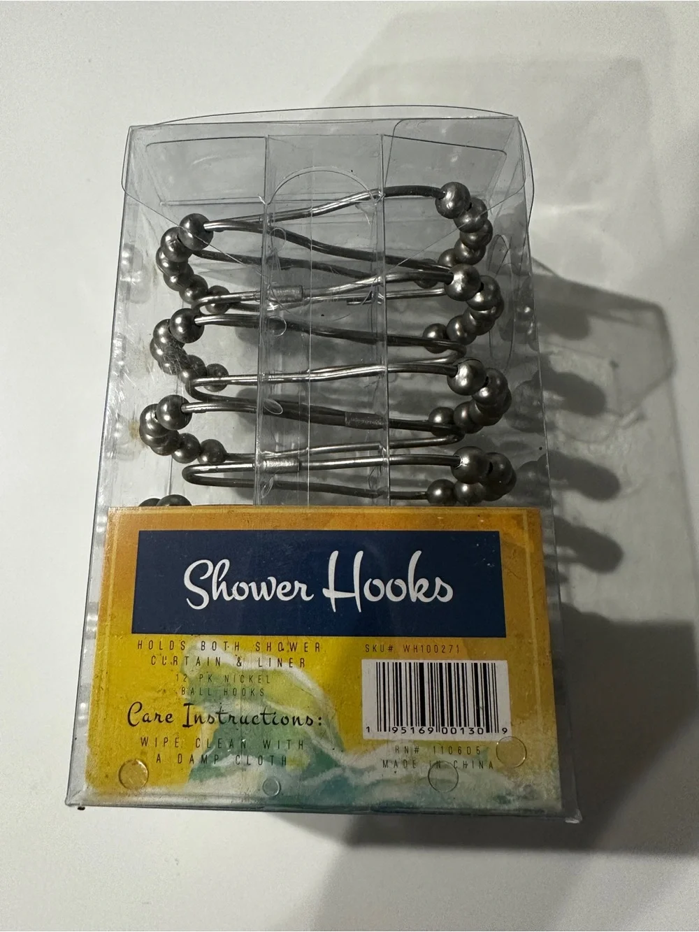 Shower curtain hooks